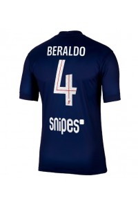Paris Saint-Germain Lucas Beraldo #4 Jalkapallovaatteet Kotipaita 2025-26 Lyhythihainen